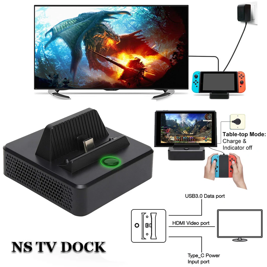 Консоль Nintendo Switch видеоконвертер портативная мини консоль HDMI TV запасная док