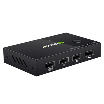 Durable USB 2.0 Peripheral Sharing Switch Practical Multi-functional Classic Selector 2 PCs Sharing 4 USB Devices
Durable USB 2.0 Peripheral Sharing Switch Practical Multi-functional Classic Selector 2 PCs Sharing 4 USB Devices
