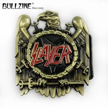 The Bullzine Slayer music belt buckle with pewter finish FP-02905 suitable for 4cm width snap on belt
The Bullzine Slayer music belt buckle with pewter finish FP-02905 suitable for 4cm width snap on belt