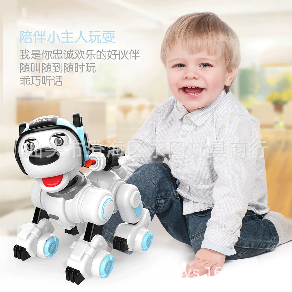 Vibration into R04 Smart Remote Control Multi-functional Police Dog Sensing Early Education Programming Robot Dog Storytelling R
Vibration into R04 Smart Remote Control Multi-functional Police Dog Sensing Early Education Programming Robot Dog Storytelling R