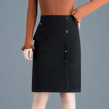 new 2019 women's clothing woolen cloth buttons cloth bag hip skirt long skirts cultivate one's morality
new 2019 women's clothing woolen cloth buttons cloth bag hip skirt long skirts cultivate one's morality