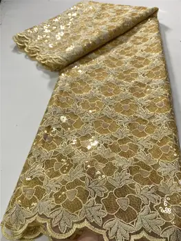 African Organza Lace Fabric 2020 High Quality French Mesh Lace Fabric With Sequins Nigerian Lace Fabrics For Wedding YA3460B-7
African Organza Lace Fabric 2020 High Quality French Mesh Lace Fabric With Sequins Nigerian Lace Fabrics For Wedding YA3460B-7
