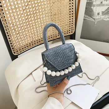 Fashion Pattern Women Shoulder Bags Pearl Chain Tote Handbag Female Leather Messenger Classic Elegant Shoulder Handbags 
Fashion Pattern Women Shoulder Bags Pearl Chain Tote Handbag Female Leather Messenger Classic Elegant Shoulder Handbags