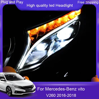 Car Styling for Benz V260 ALL LED Headlight 2016-2018 for Mercedes-Benz Benz vito LED Headlight DRL Bi-LED Lens auto Accessories 
Car Styling for Benz V260 ALL LED Headlight 2016-2018 for Mercedes-Benz Benz vito LED Headlight DRL Bi-LED Lens auto Accessories