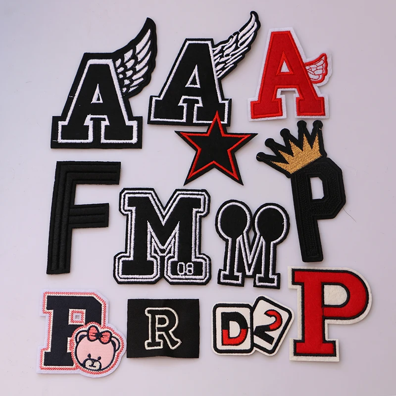 Cartoon Decorative letters Patch English alphabet icon Embroidered Applique Patches For DIY Iron on Badges on clothes Stickers
Cartoon Decorative letters Patch English alphabet icon Embroidered Applique Patches For DIY Iron on Badges on clothes Stickers