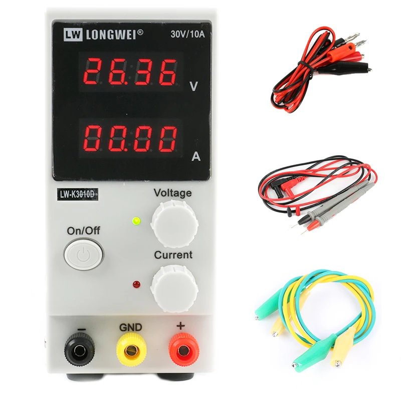 LONGWEI LW-3010 Adjustable Lab Regulated Switching DC Power Supply 0.01V 0.01A 110V 220V 30V 10A For DIY Phone Laptop Repair
LONGWEI LW-3010 Adjustable Lab Regulated Switching DC Power Supply 0.01V 0.01A 110V 220V 30V 10A For DIY Phone Laptop Repair