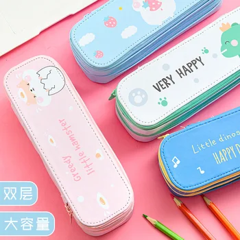 Student School Dinosaur Pencil Case School Supplies for Girls Double-layer Large-capacity Canvas Pencil Case Kawaii Stationery
Student School Dinosaur Pencil Case School Supplies for Girls Double-layer Large-capacity Canvas Pencil Case Kawaii Stationery