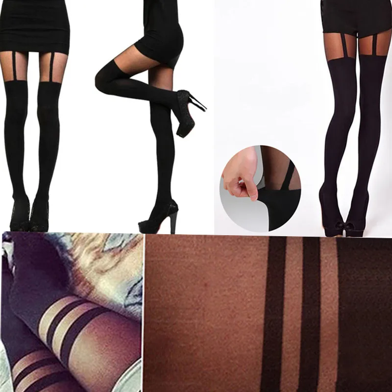 Hot Selling Sexy Women Black Fake Garter Belt Suspender Tights Over The Knee Hosiery Stockings Gifts Wholesale
Hot Selling Sexy Women Black Fake Garter Belt Suspender Tights Over The Knee Hosiery Stockings Gifts Wholesale