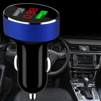 Universal Dual USB Car Charger Quick Charge 3.0/2.4A Digital LED Voltage Display Auto Fast Charging For Smartphone
Universal Dual USB Car Charger Quick Charge 3.0/2.4A Digital LED Voltage Display Auto Fast Charging For Smartphone