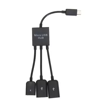3 in1 Multi-function Dual Micro USB Host OTG Hub Adapter Cable Male to Female Dual Micro USB 2.0 Host OTG Hub Adapter Cable
3 in1 Multi-function Dual Micro USB Host OTG Hub Adapter Cable Male to Female Dual Micro USB 2.0 Host OTG Hub Adapter Cable