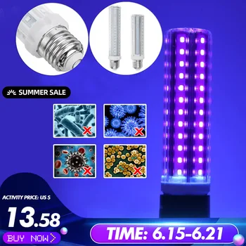 E27 UV Desinfection Lamp Sterilizer Corn Lamp UVC Germicidal Ultraviolet 80/114leds all-round UVC cleaning lamp Remove bacteria
E27 UV Desinfection Lamp Sterilizer Corn Lamp UVC Germicidal Ultraviolet 80/114leds all-round UVC cleaning lamp Remove bacteria