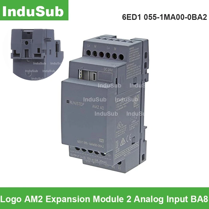 6ED1 055 1MA00 0BA2 SIEMENS Logo AM2 дополнительный модуль 2 аналоговый вход BA8 0BA2|Контроллер