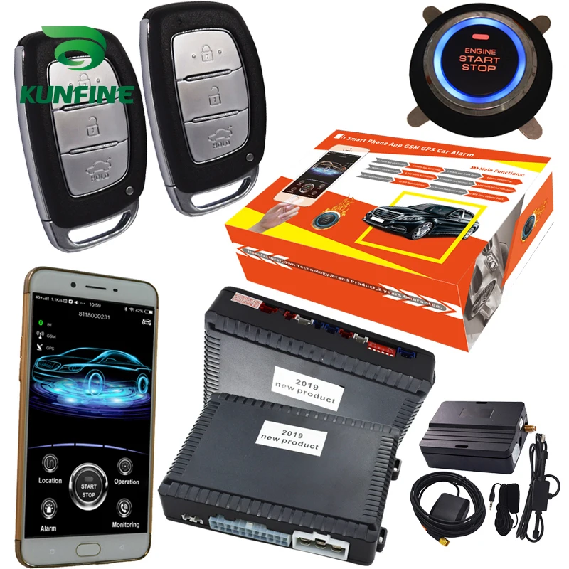 GPS Car Alarm System Push Button Start Passive Keyless Entry Remote Car Engine Start Stop Supporte Android and ios System 688QY
GPS Car Alarm System Push Button Start Passive Keyless Entry Remote Car Engine Start Stop Supporte Android and ios System 688QY