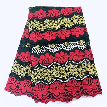 5 Yards Red & Gold African Swiss Voile lace Fabric High Quality Fabric flower lace Nigerian lace For Lady Wedding Dress 
5 Yards Red & Gold African Swiss Voile lace Fabric High Quality Fabric flower lace Nigerian lace For Lady Wedding Dress