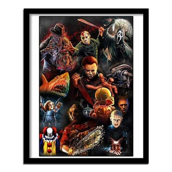 5D Diamond Painting embroidery Kit Full Square/Round Drill Chucky Freddy Jason Horror Movie Cross Stitch Mosaic Painting Decor 
5D Diamond Painting embroidery Kit Full Square/Round Drill Chucky Freddy Jason Horror Movie Cross Stitch Mosaic Painting Decor
