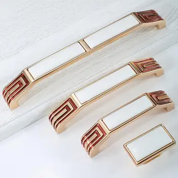 Golden ceramic handle door white European wardrobe door handle solid wood cabinet drawer furniture hardware 
Golden ceramic handle door white European wardrobe door handle solid wood cabinet drawer furniture hardware