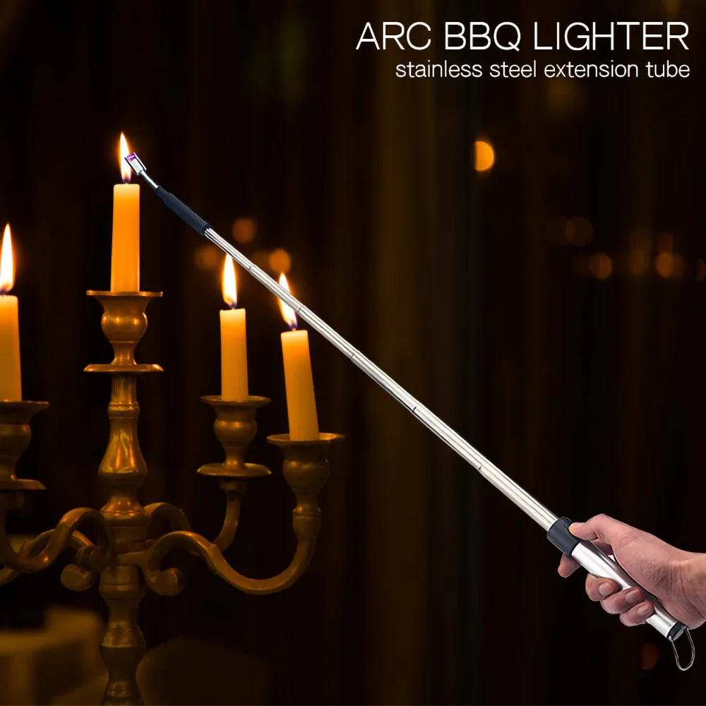 70 CM BBQ Candle USB Lighters Long adjustable Rechargeable Kitchen Windproof Cigarette Lighters Plasma Pulsed Powerful Arc
70 CM BBQ Candle USB Lighters Long adjustable Rechargeable Kitchen Windproof Cigarette Lighters Plasma Pulsed Powerful Arc