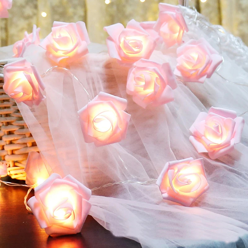 6M 40LED Pink Rose Flower LED Fairy Lights Holiday String Lights Battery Operated Valentine Wedding Party Christmas Decoration
6M 40LED Pink Rose Flower LED Fairy Lights Holiday String Lights Battery Operated Valentine Wedding Party Christmas Decoration