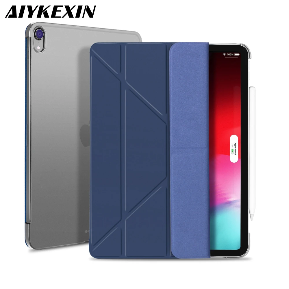 AIYKEXIN Чехол для iPad Pro 12 9 дюймов 2018 Multi fold жесткий чехол из ПУ кожи в стиле ретро A1876