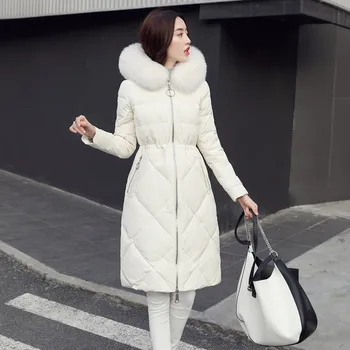 2019 Winter Fashion Korean Big Natural Fur Collar Down Jacket Woman Hooded Long Plus Size Plus Size Women Warm Parka Coat 
2019 Winter Fashion Korean Big Natural Fur Collar Down Jacket Woman Hooded Long Plus Size Plus Size Women Warm Parka Coat