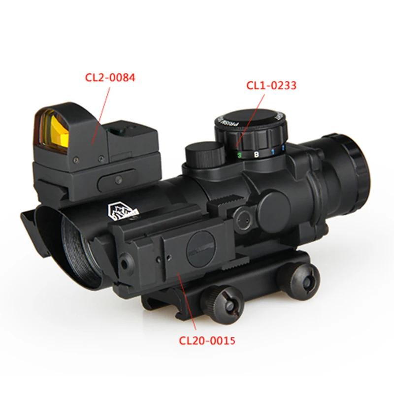 Canis Latrans 4x32 Rifle Scope Mini Red Dot Sight Red Laser Sight Airsoft Gun For Hunting Shooting gs1-0290
Canis Latrans 4x32 Rifle Scope Mini Red Dot Sight Red Laser Sight Airsoft Gun For Hunting Shooting gs1-0290