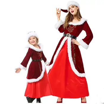 Free Shippings Christmas costume COS Santa stage costumes bar Christmas Eve party party parent-child dress
Free Shippings Christmas costume COS Santa stage costumes bar Christmas Eve party party parent-child dress