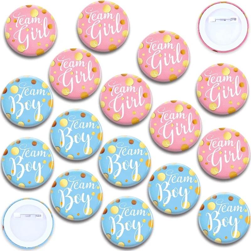 60-Piece Gender Display Pin Boy and Team Girl Button Pin Baby Shower Button Pink Button for Baby Party Party Supplies
60-Piece Gender Display Pin Boy and Team Girl Button Pin Baby Shower Button Pink Button for Baby Party Party Supplies