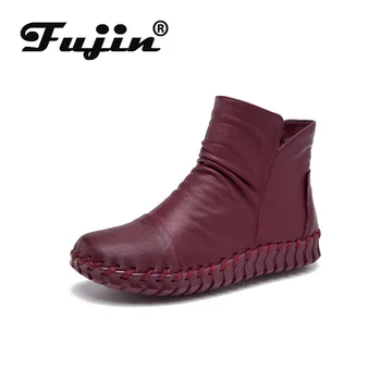 Fujin 2020 Genuine Leather Winter Autumn Fashion Boots Slip on Women Boots Botas Ankle Boots for Women Soft Shoes Snow Boots
Fujin 2020 Genuine Leather Winter Autumn Fashion Boots Slip on Women Boots Botas Ankle Boots for Women Soft Shoes Snow Boots