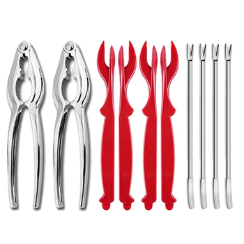 10Pcs Seafood Tools Crab Crackers Nut Cracker Forks Set Opener Shellfish Lobster Leg Sheller Kitchen Accessories
10Pcs Seafood Tools Crab Crackers Nut Cracker Forks Set Opener Shellfish Lobster Leg Sheller Kitchen Accessories