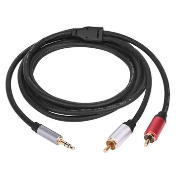 

Audio Cable Practical One Point Two Lines 3.5 To Double Lotus Cable 3.5 To 2 RCA Mobile Audio Cable 1.8m