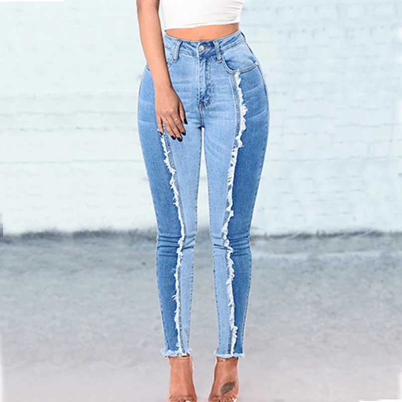 Color Block Patchwork Jeans Woman Plus Size Skinny Push Up Jeans Leggings New High Street Light Blue Denim Tassel Pencil Pants
Color Block Patchwork Jeans Woman Plus Size Skinny Push Up Jeans Leggings New High Street Light Blue Denim Tassel Pencil Pants