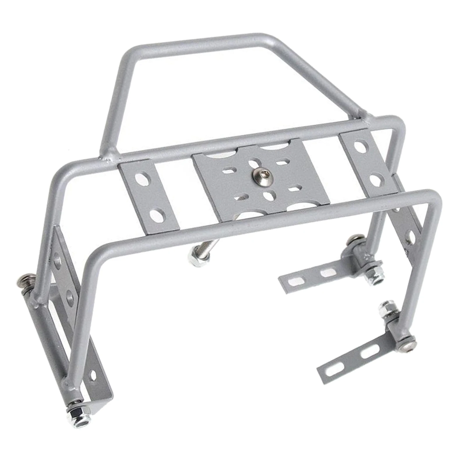 Alloy Metal Rear Bumper Bull Bar With Spare Tire Carrier Shackles For RC Rock Crawler 1/10 TRX4 SCX10 90046 90047 Wrangler Jeep Alloy Metal Rear Bumper Bull Bar With Spare Tire Carrier Shackles For RC Rock Crawler 1/10 TRX4 SCX10 90046 90047 Wrangler Jeep
