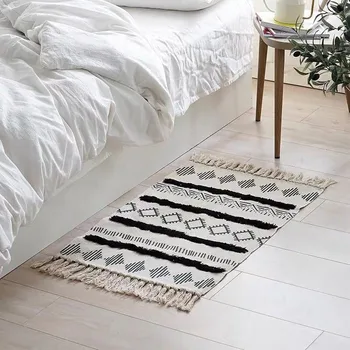 60*90CM Tassel Retro Bohemian Carpet Hand Woven Cotton Linen Carpets Rug Bedside Floor Mat for Living Room Bedroom Home Decor
60*90CM Tassel Retro Bohemian Carpet Hand Woven Cotton Linen Carpets Rug Bedside Floor Mat for Living Room Bedroom Home Decor
