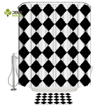 Dear House Shower Curtain and Mat Set Nordic Ethnic Geometic Shower Curtain Set Waterproof Fabric
Dear House Shower Curtain and Mat Set Nordic Ethnic Geometic Shower Curtain Set Waterproof Fabric
