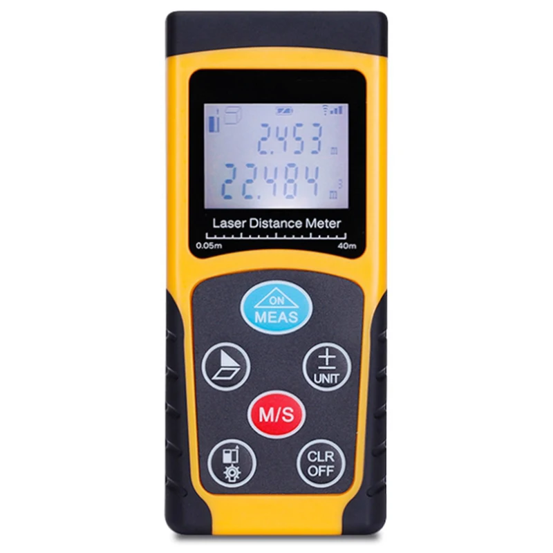 100M Portable Handheld Digital Distance Meter Range Finder Area Volume Tape Measure Data Storage Backlight
100M Portable Handheld Digital Distance Meter Range Finder Area Volume Tape Measure Data Storage Backlight