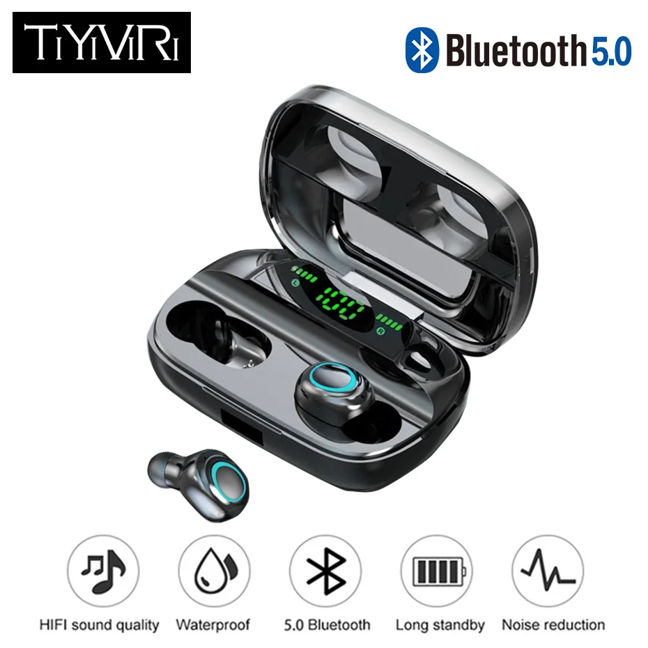 TP02 TWS беспроводные bluetooth наушники 5 0 сенсорное управление гарнитура в настоящие