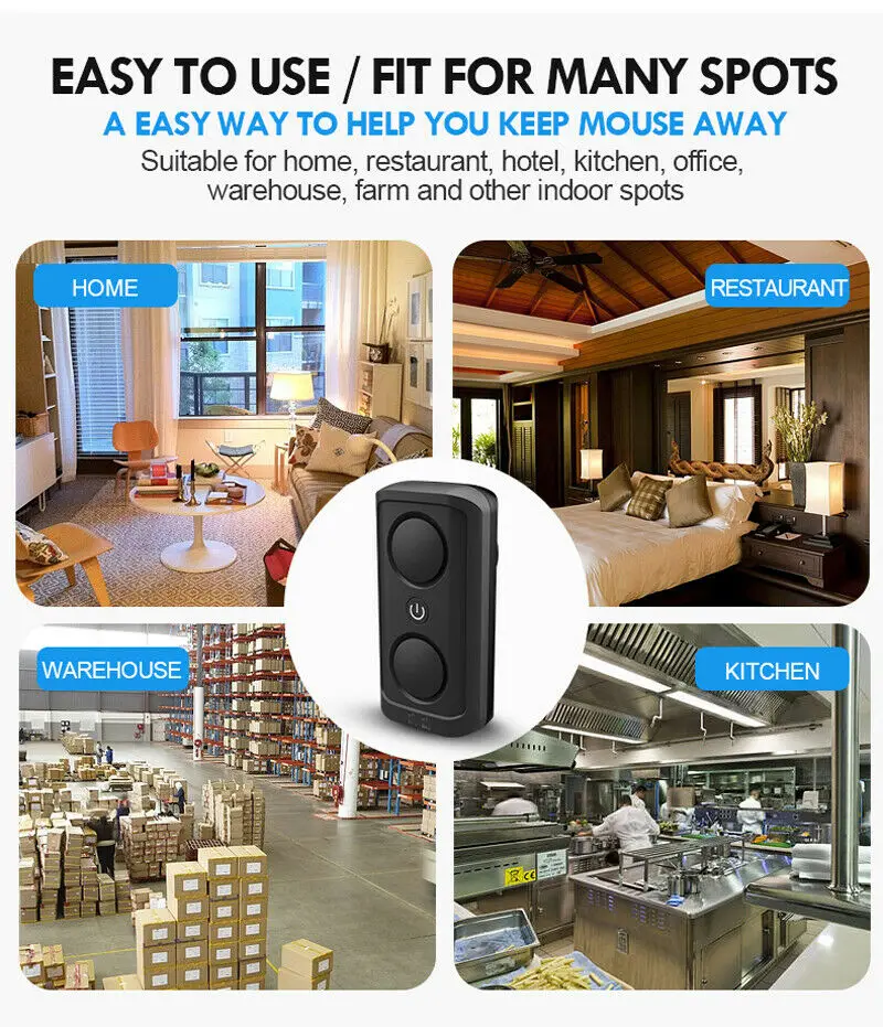 Ultrasonic Pest Repeller Plug in Control Electronic Repellent Mice Rat Reject Plug UK/EU/AU/US Black/White
Ultrasonic Pest Repeller Plug in Control Electronic Repellent Mice Rat Reject Plug UK/EU/AU/US Black/White