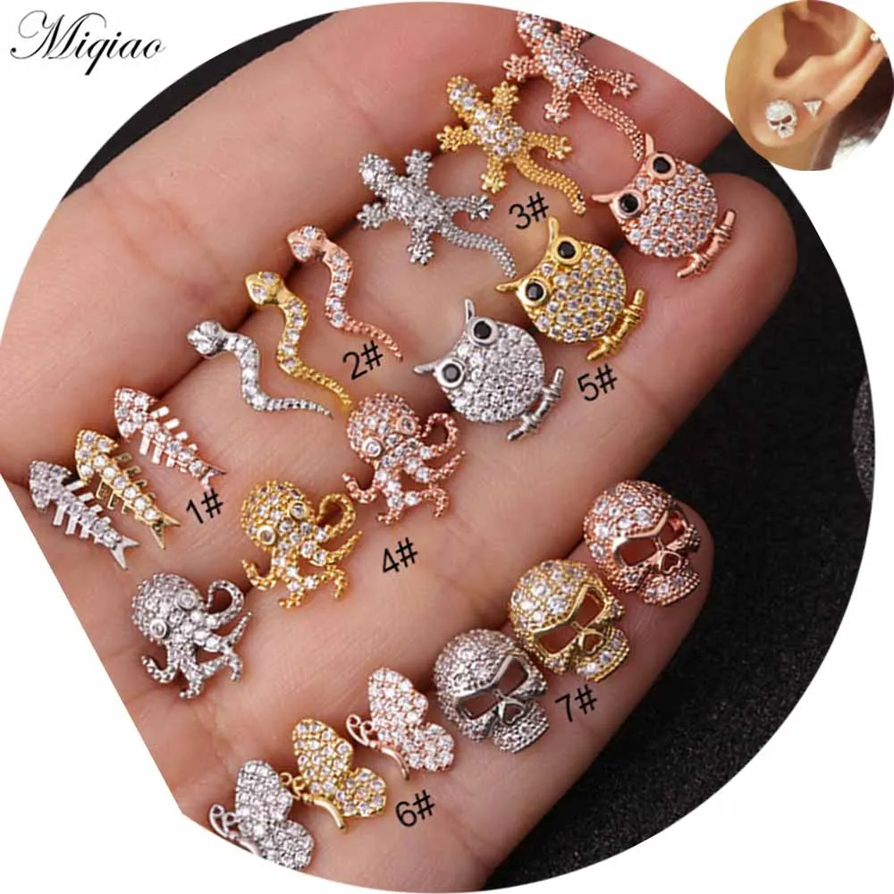 Miqiao 2pcs Trendy New Product Diamond-studded Octopus Bone Earrings, Exquisite Piercing Jewelry
Miqiao 2pcs Trendy New Product Diamond-studded Octopus Bone Earrings, Exquisite Piercing Jewelry