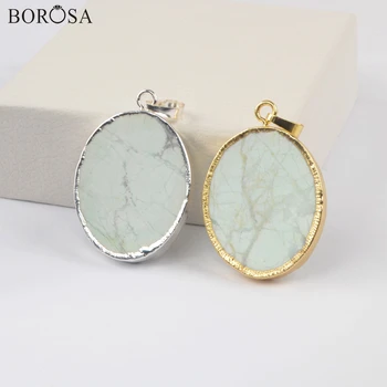 BOROSA 5Pcs Oval Natural Howlite Necklace Pendant Fittings Gold White Turquoises Pendants for Jewelry Making 2020 Present WX1501
BOROSA 5Pcs Oval Natural Howlite Necklace Pendant Fittings Gold White Turquoises Pendants for Jewelry Making 2020 Present WX1501