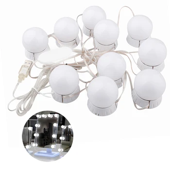 Makeup Mirror LED String Light Bulbs Lamp Kit 3 Levels Brightness Adjustable Lighted Make up Mirrors Cosmetic Lights
Makeup Mirror LED String Light Bulbs Lamp Kit 3 Levels Brightness Adjustable Lighted Make up Mirrors Cosmetic Lights