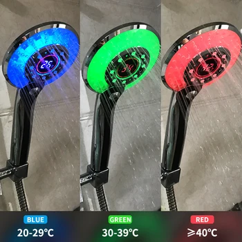 3 Color LED Plating Shower Head Light Digital Temperature Control Shower Sprayer Adjustable 3 Mode Water Saving Shower Filter
3 Color LED Plating Shower Head Light Digital Temperature Control Shower Sprayer Adjustable 3 Mode Water Saving Shower Filter