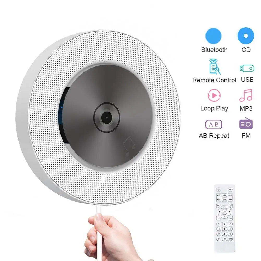 Portable Wall Mounted CD Music Player HiFi Bluetooth Speaker Repeater FM Radio Education Machine With LCD Display Screen
Portable Wall Mounted CD Music Player HiFi Bluetooth Speaker Repeater FM Radio Education Machine With LCD Display Screen