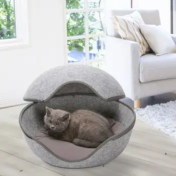 Egg Shape Dog Cat Bed Detachable Warm Egg Shape Sleeping Felt Cloth All Around Cat Nest
Egg Shape Dog Cat Bed Detachable Warm Egg Shape Sleeping Felt Cloth All Around Cat Nest