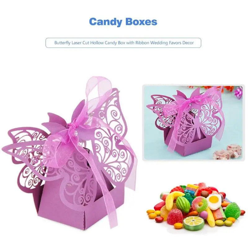 10pcs candy boxes fine workmanship wedding gift butterfly