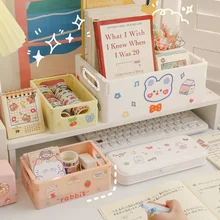Ins Desktop Foldable Plastic Storage Box Student Cosmetics Organizer Box Stackable Dormitory Stationery Storage Basket Rack Cute
Ins Desktop Foldable Plastic Storage Box Student Cosmetics Organizer Box Stackable Dormitory Stationery Storage Basket Rack Cute