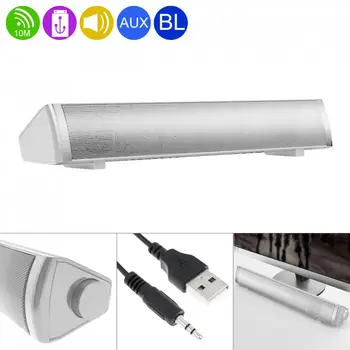 SADA Bluetooth Multi-media Soundbars Speaker Mobile Phone Computer Strip Speaker with 2 Speakers Units and Stereo Surround Sound
SADA Bluetooth Multi-media Soundbars Speaker Mobile Phone Computer Strip Speaker with 2 Speakers Units and Stereo Surround Sound