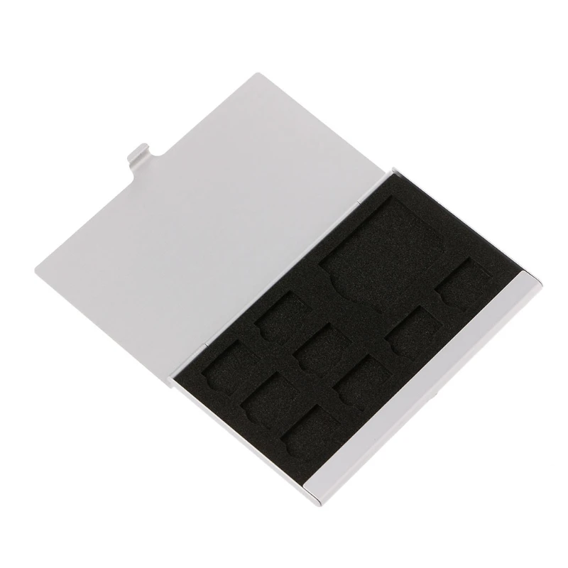 Monolayer Aluminum Alloy 1 SD+8 TF Micro SD Card Holder Protector Storage Box Case
Monolayer Aluminum Alloy 1 SD+8 TF Micro SD Card Holder Protector Storage Box Case