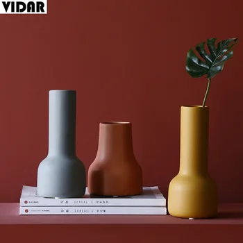 VIDAR Nordic Morandi Color Ceramic Small Mouth Vase Small Diameter Narrow Mouth Artificial Flower Flower Arrangement
VIDAR Nordic Morandi Color Ceramic Small Mouth Vase Small Diameter Narrow Mouth Artificial Flower Flower Arrangement