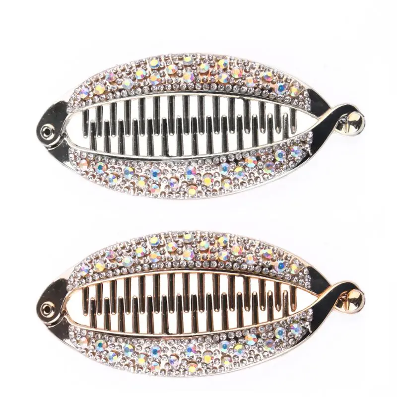 2Pcs Shiny Crystal Hair Claw Banana Clip Fish Shape Barrettes Hairpins For Women 
2Pcs Shiny Crystal Hair Claw Banana Clip Fish Shape Barrettes Hairpins For Women