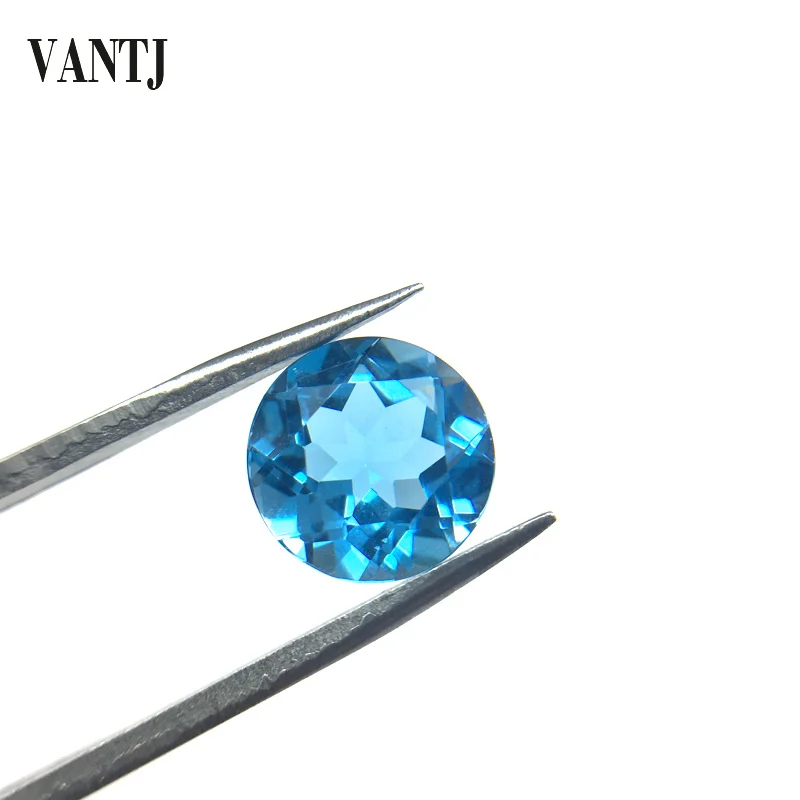 VANTJ Real Natural Blue Topaz Loose Gemstone Brilliant Round Cut For Silver Gold Ring Mounting Fine Jewelry Women Party Gift
VANTJ Real Natural Blue Topaz Loose Gemstone Brilliant Round Cut For Silver Gold Ring Mounting Fine Jewelry Women Party Gift